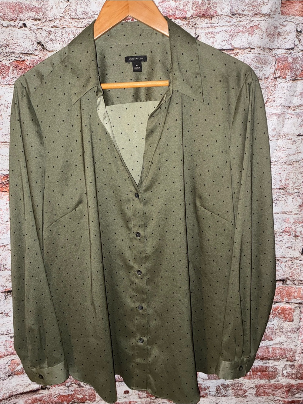 Ann Taylor Olive Green Lightweight Women’s Button-Front Shirt Jacket